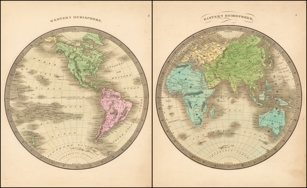 92-Western Hemisphere, South America and America Map By Jeremiah Greenleaf