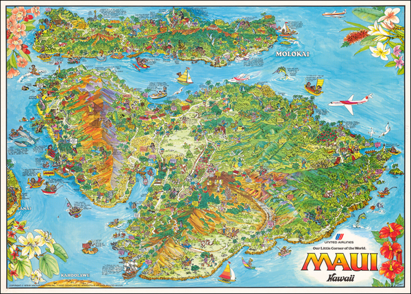 72-Hawaii and Hawaii Map By Kim Forrest