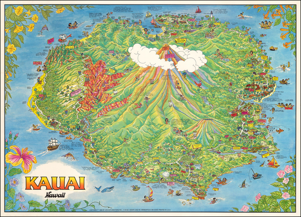 91-Hawaii, Hawaii and Pictorial Maps Map By James Olson