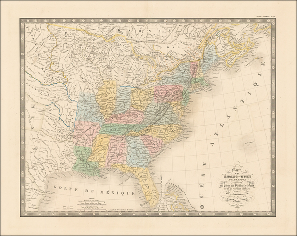 85-United States and Canada Map By J. Andriveau-Goujon