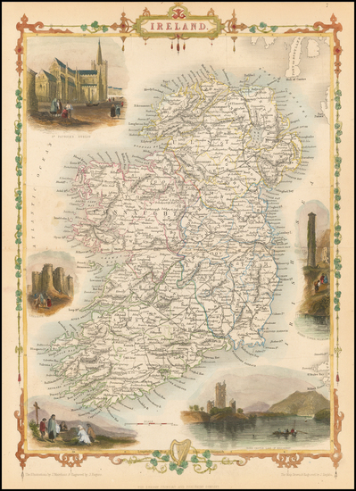 56-Ireland Map By John Tallis