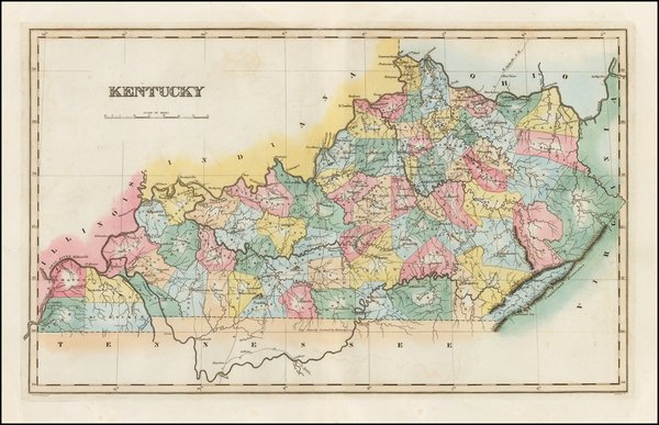 38-South and Kentucky Map By Fielding Lucas Jr.