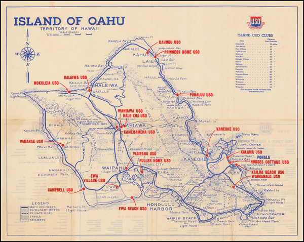 75-Hawaii and Hawaii Map By USO