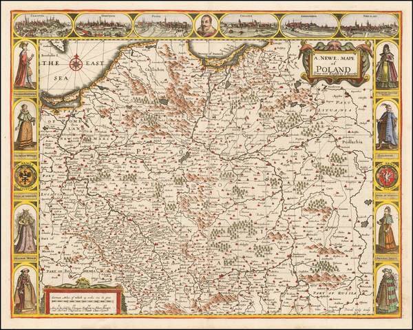 24-Poland, Baltic Countries and Germany Map By John Speed