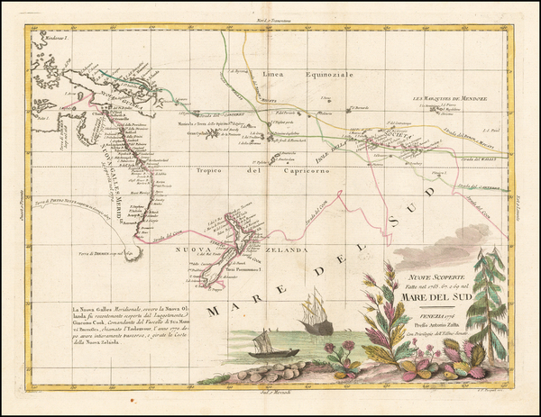 60-Australia & Oceania, Pacific, Australia, Oceania and New Zealand Map By Antonio Zatta