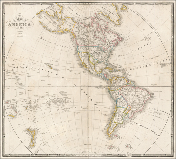 88-Texas, South America and America Map By James Wyld