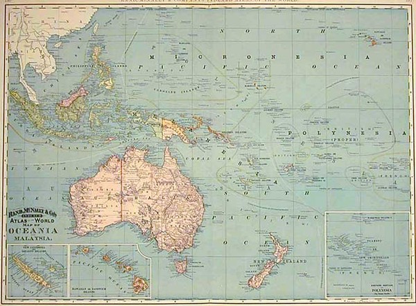 76-Asia, Southeast Asia, Australia & Oceania and Oceania Map By William Rand  &  Andrew Mc