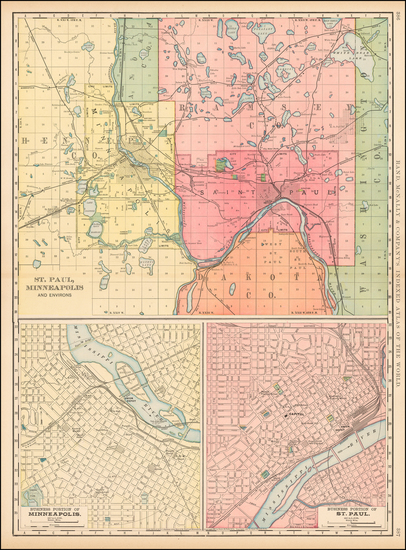 63-Midwest Map By Rand McNally & Company