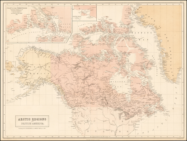 58-Polar Maps, Alaska and Canada Map By Adam & Charles Black