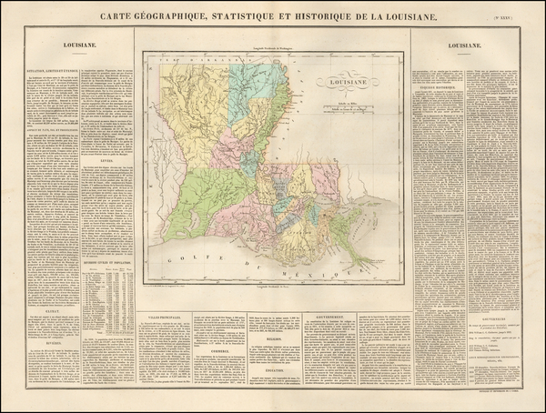 7-Louisiana Map By Jean Alexandre Buchon