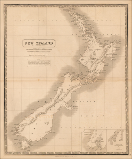 0-New Zealand Map By W. & A.K. Johnston
