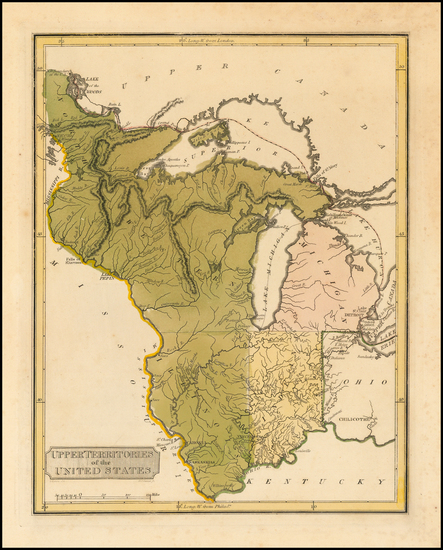 28-Midwest, Illinois, Indiana, Michigan, Minnesota and Wisconsin Map By Fielding Lucas Jr.