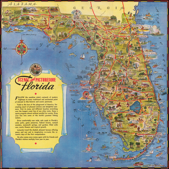 3-Florida Map By George  Way