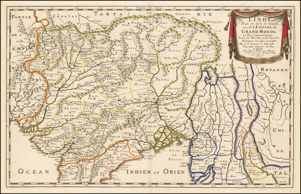 6-India Map By Nicolas Sanson