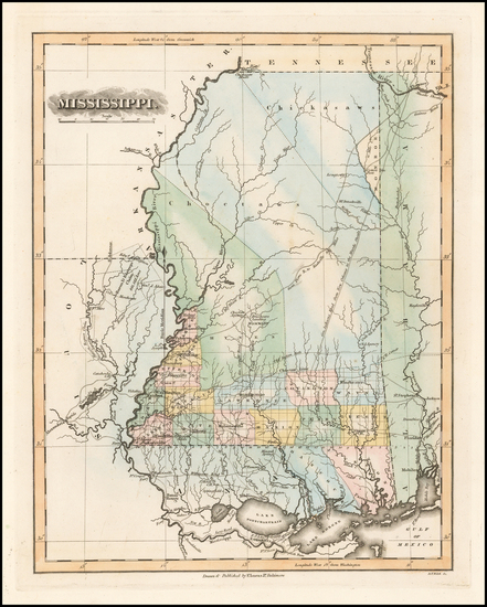 96-South and Mississippi Map By Fielding Lucas Jr.