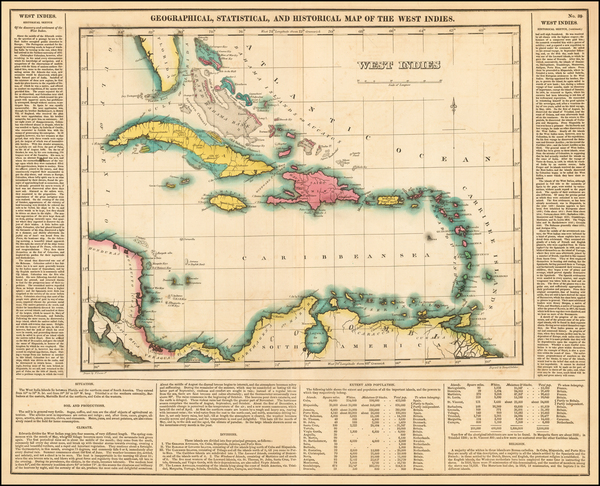 9-Caribbean Map By Henry Charles Carey  &  Isaac Lea