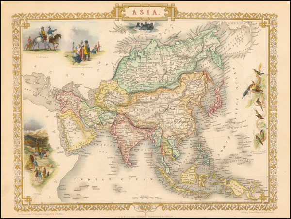 51-Asia and Asia Map By John Tallis