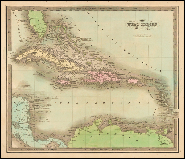 7-Caribbean Map By Jeremiah Greenleaf