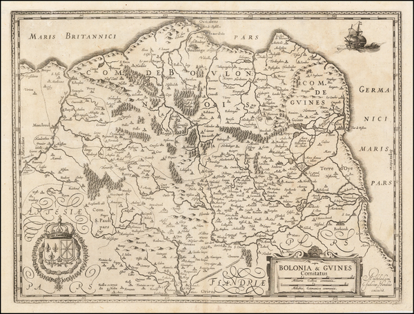 8-Nord et Nord-Est Map By Jodocus Hondius