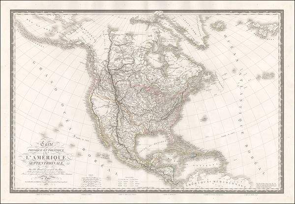 56-North America Map By Adrien-Hubert Brué