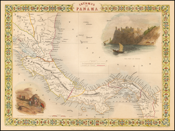 98-Central America Map By John Tallis