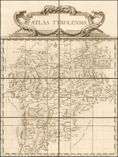 43-Austria and Italy Map By Peter Anich  &  Blasius Hueber