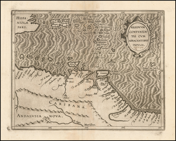 60-South America Map By Cornelis van Wytfliet