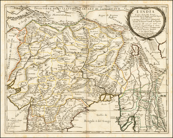 85-India and Central Asia & Caucasus Map By Giacomo Giovanni Rossi / Giacomo Cantelli da Vigno