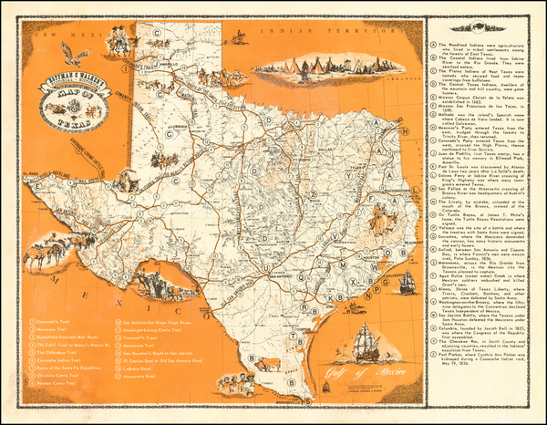 54-Texas Map By Hoffman & Walker