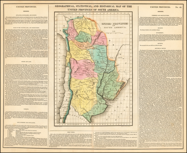 21-Argentina Map By Henry Charles Carey  &  Isaac Lea