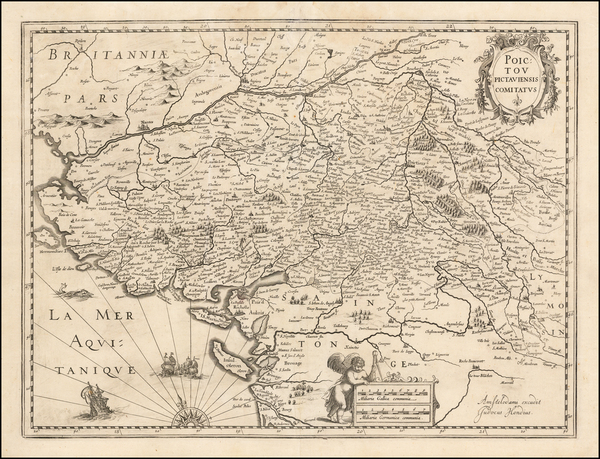 69-France Map By Jodocus Hondius