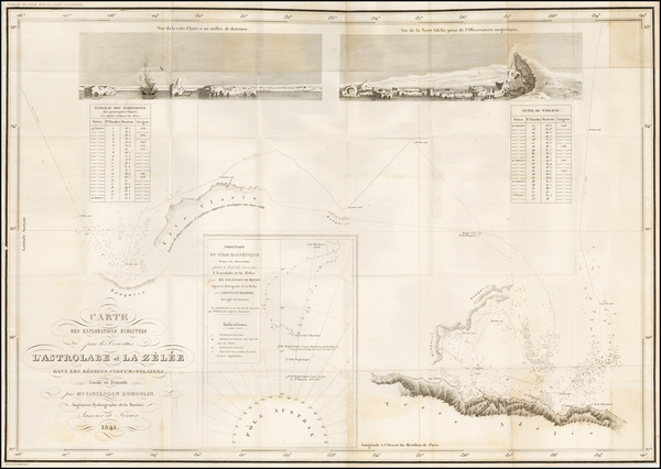 64-Southern Hemisphere and Polar Maps Map By Clement Adrien Vincendon Dumoulin