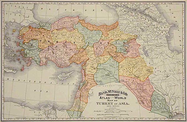 37-Europe, Asia and Turkey & Asia Minor Map By William Rand  &  Andrew McNally