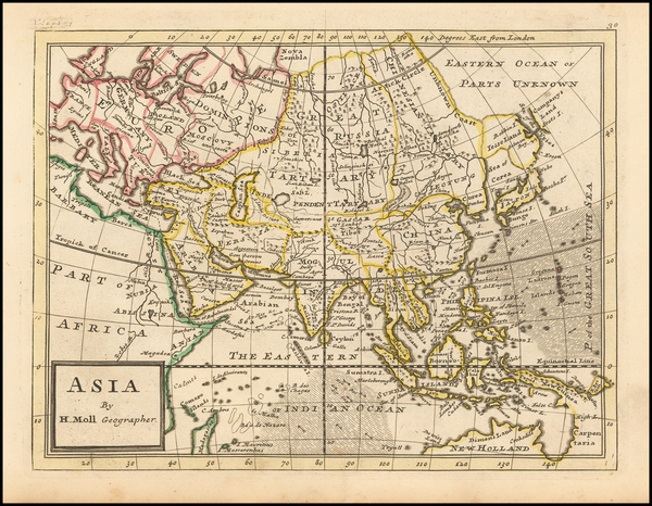 26-Asia and Asia Map By Herman Moll