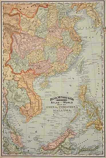 96-Asia, China, Korea, Southeast Asia and Philippines Map By William Rand  &  Andrew McNally