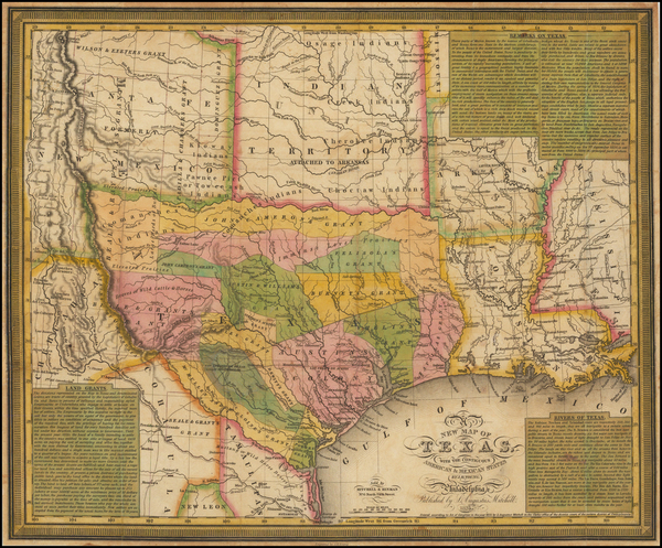 31-Texas Map By Samuel Augustus Mitchell / J.H. Young