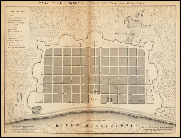 20-South and Louisiana Map By Sarony & Major