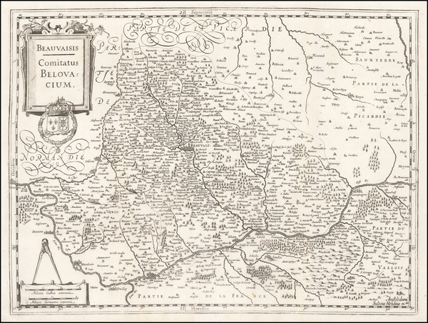 66-Nord et Nord-Est Map By Jodocus Hondius