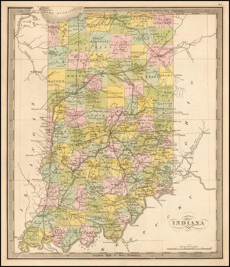 0-Indiana Map By Jeremiah Greenleaf