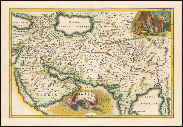 65-India, Southeast Asia, Central Asia & Caucasus and Middle East Map By Christoph Cellarius