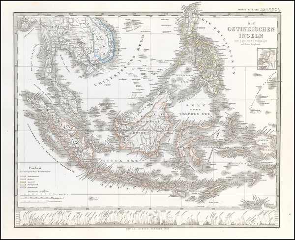 75-Southeast Asia and Philippines Map By Adolf Stieler