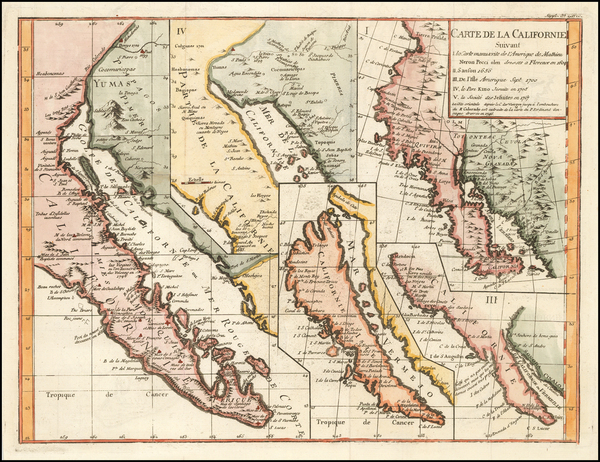 37-Baja California and California Map By Denis Diderot / Didier Robert de Vaugondy