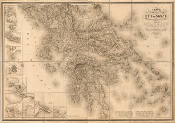 54-Greece Map By Pierre Lapie