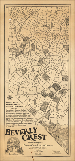 77-Los Angeles Map By Beverly Crest Realty Company