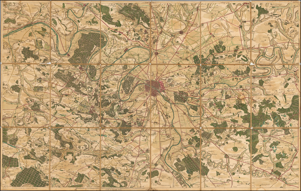 87-France Map By Cesar-Francois Cassini