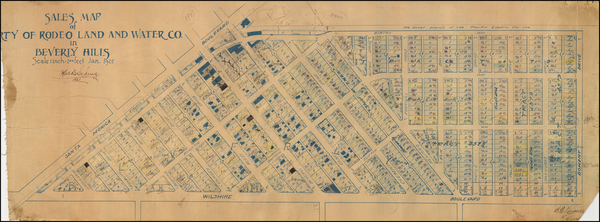 96-Los Angeles Map By Rodeo Land and Water Co.