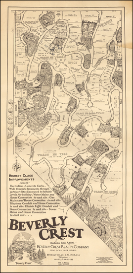 37-Los Angeles Map By Beverly Crest Realty Company