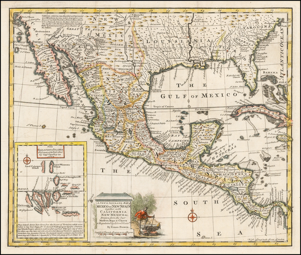 3-South, Texas, Plains, Southwest, Mexico, Baja California, Central America and California Map By