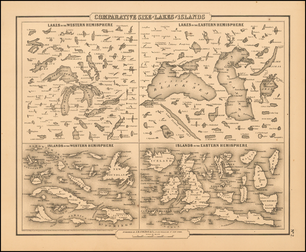 56-Midwest, Europe, Mediterranean and Balearic Islands Map By Joseph Hutchins Colton