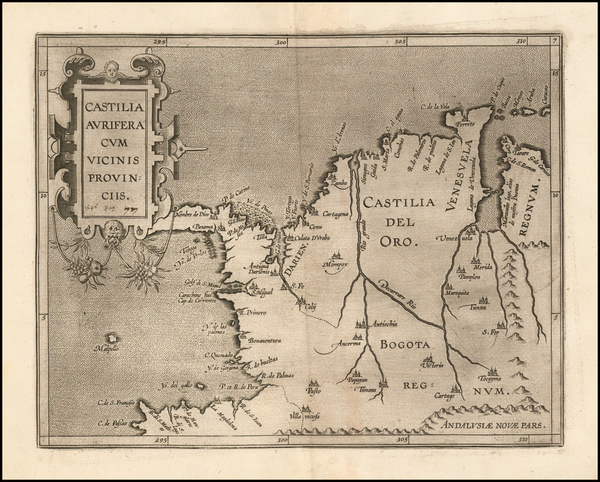 37-South America Map By Cornelis van Wytfliet